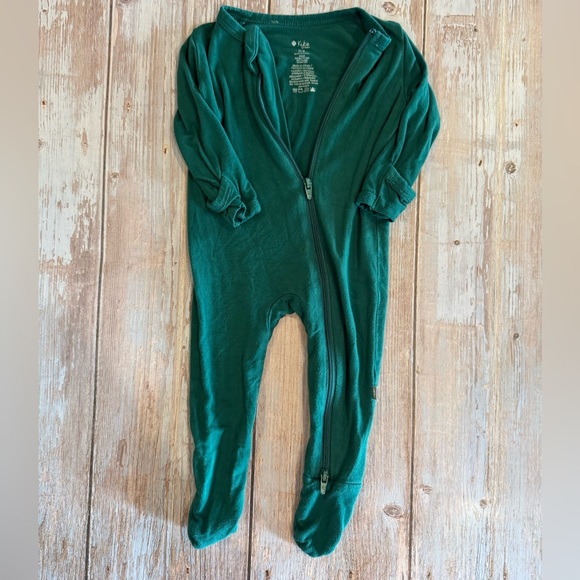 Kyte BABY Deep Green Kids Footie - Picture 1 of 1
